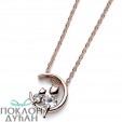 ŽENSKI OLIVER WEBER TWO CATS WHITE ZIRCON ROSE GOLD LANČIĆ SA SWAROVSKI BELIM CIRKONIMA