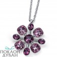 ŽENSKI OLIVER WEBER FIRE AMETHYST LANČIĆ SA LJUBIČASTIM SWAROVSKI KRISTALIMA