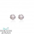 Ženske Majorica Cies Pink Pearl  Biserne Srebrne Mindjuše 4 mm