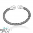 Ženska Majorica Spicy Bele Biserna Narukvica Od Čelika 10 mm