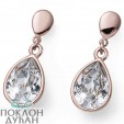 ŽENSKE OLIVER WEBER DELITE ROSEGOLD CRYSTAL MINDJUŠE SA SWAROVSKI BELIM KRISTALOM