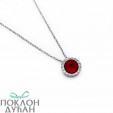 Ženska Victoria Cruz Premium Light Siam Ogrlica Sa Swarovski Crvenim Kristalom