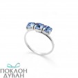 Ženski Victoria Cruz Celine Tree Minis Light Sapphire Prsten Sa Swarovski Plavim Kristalom