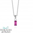 Ženski Victoria Cruz Macedonia Simple Fuchsia Lančić Sa Swarovski Ljubičastim Kristalom