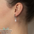 Ženske Victoria Cruz Macedonia Hoop Crystal Mindjuše Sa Swarovski Belim Kristalom