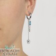Ženske Victoria Cruz Macedonia Hoop Light Sapphire Mindjuše Sa Swarovski Plavim Kristalom