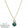 ŽENSKA VICTORIA CRUZ JASMINE EMERALD GOLD OGRLICA SA SWAROVSKI KRISTALIMA