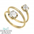 ŽENSKI VICTORIA CRUZ MINIMAL CRYSTAL GOLD PRSTEN SA SWAROVSKI KRISTALIMA