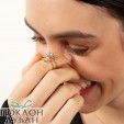 ŽENSKI VICTORIA CRUZ MINIMAL CRYSTAL GOLD PRSTEN SA SWAROVSKI KRISTALIMA