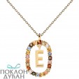 ŽENSKA PD PAOLA LETTER E ZLATNA OGRLICA SA POZLATOM 18k