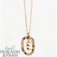 ŽENSKA PD PAOLA LETTER E ZLATNA OGRLICA SA POZLATOM 18k