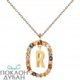 ŽENSKA PD PAOLA LETTER R ZLATNA OGRLICA SA POZLATOM 18k
