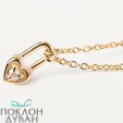 ŽENSKA PD PAOLA HEART PADLOCK ZLATNA OGRLICA SA POZLATOM 18k