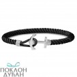 Paul Hewitt PHREP Lite Srebrno Sidro Crna Tektilna Narukvica L