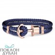 Paul Hewitt Phreps Roze Zlatno sidro Plava tekstilna narukvica M