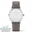 Paul Hewitt Sailor Line Beli Srebrni ručni sat sa sivim kožnim kaišem