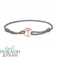 Paul Hewitt Re/Brace Siva Tekstilna Narukvica Sa Roze Zlatnim Sidrom