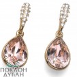 Ženske Oliver Weber Reach Gold Vintage Rose Zlatne mindjuše sa swarovski roze kristalom