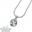 Ženski Oliver Weber Drop Crystal Lančić sa swarovski belim kristalnim priveskom