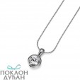 Ženski Oliver Weber Simple Crystal Lančić sa swarovski belim kristalnim priveskom