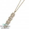 Ženski Oliver Weber Sparkle Gold Crystal Zlatni Lančić sa swarovski belim kristalnim priveskom