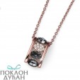 Ženski Oliver Weber Style Rosegold Silver Night Lančić Sa Swarovski Crnim Kristalnim Priveskom