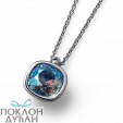 Ženski Oliver Weber Royal Simple Light Sapphire Shimmer Lančić Sa Plavim Swarovski Kristalnim Priveskom