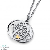 Ženski Oliver Weber Vivre Steel Lančić Sa Swarovski Belim Kristalnim Priveskom
