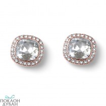 Ženske Oliver Weber Secret Roze Zlatne Mindjuše Sa Swarovski Belim Kristalima