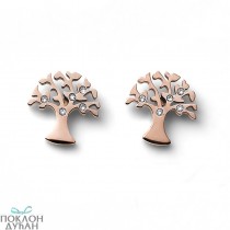 Ženske Oliver Weber Flourish Crystal Roze Zlatne Mindjuše Sa Belim Swarovski Kristalima