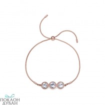 Ženska Oliver Weber Joy STE Rosegold Crystal Roze Zlatna Narukvica Sa Swarovski Belim Kristalom