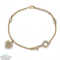 Ženska Oliver Weber Treasure Gold Crystal Zlatna Narukvica Sa Swarovski Belim Kristalom