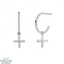 Ženske Victoria Cruz Areca Cross Mindjuše Sa Swarovski Belim Kristalom