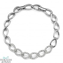 Ženska Oliver Weber Fine Crystal narukvica sa swarovski belim kristalom