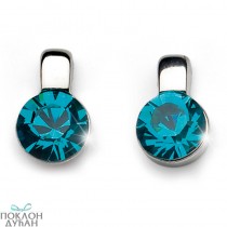 Ženske Oliver Weber Beat Blue Zircon mindjuše sa swarovski plavim kristalom